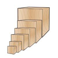 1/2'' Wooden Cubes 48/Pk