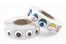 Roll Black Wiggle Eye Stickers