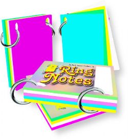 Ruled Index Cards W/ 2 Holes + 2 Loosleaf Rings 100/Pk.