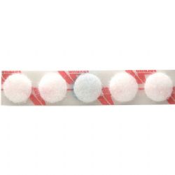 15 Sets White Hook & Loop Velcro Dots