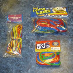 Tipped Nylon Shoe Laces Multi Color 36'' 24/Pk.