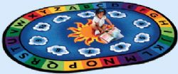 Small Carpet Rectangle 4'5''x5'10'' Sunny Day Alphabet 
