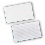 Ruled White Index Cards 3x5'' 100/pk.