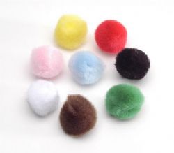 1 1/2'' Asst. Pom Poms 50/Pk.