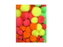 1'' Reg. Asst. Pom Poms 100/Pk.