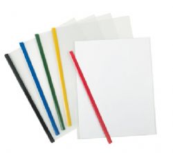 Clear Plastic Report Cover With Sliding Colored Bar