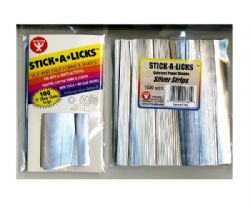 Silver Gummed Strips Stick A Lick