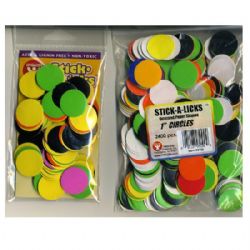 Gummed Circles Asst. Colors Stick A Licks
