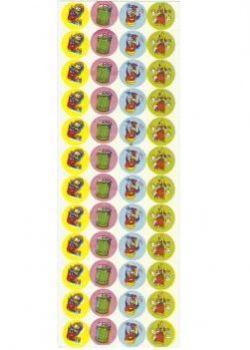 Tiny Round Matzoh Stickers 6 Sheets