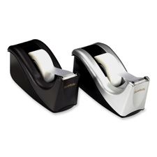 Black Desk Tape Dispenser With Attached Core