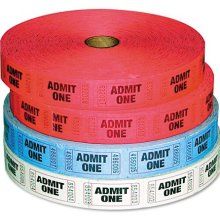 Yellow Single Roll Blank Raffle Tickets