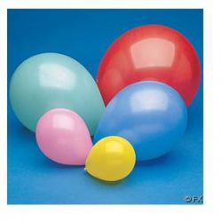 4'' Round Balloons Asst. Colors 144/Pk.